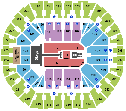 Oakland Arena Mana Seating Chart