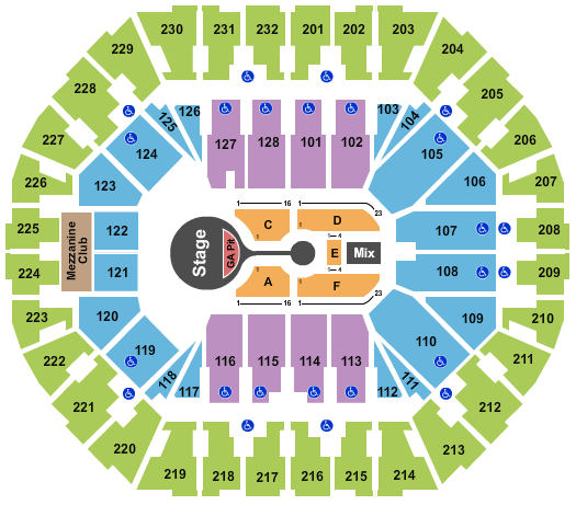 Oakland Arena Michael Buble Seating Chart