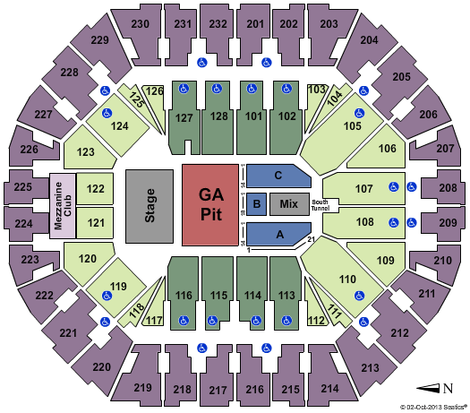 Oakland Arena Pearl Jam Seating Chart