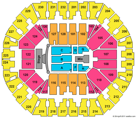 Oakland Arena Rihanna Seating Chart