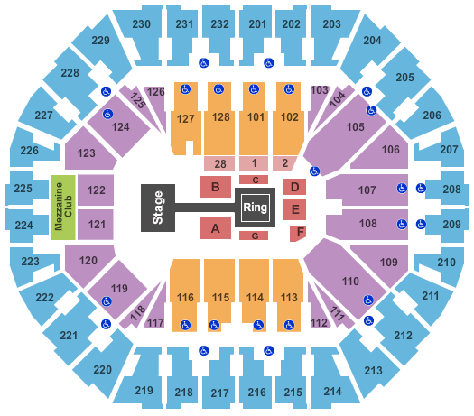 Oakland Arena WWE 2 Seating Chart