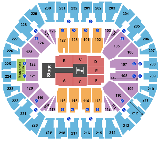 Oakland Arena WWE Live Seating Chart