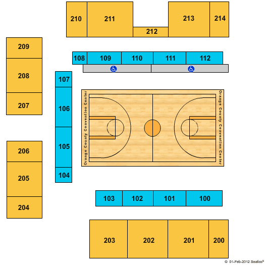 Orange County Convention Center Basketball Seating Chart