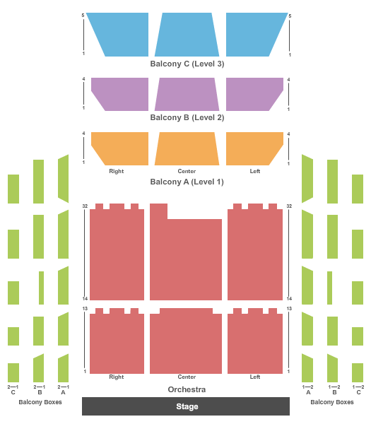 Orchestra Hall - MN End Stage Seating Chart