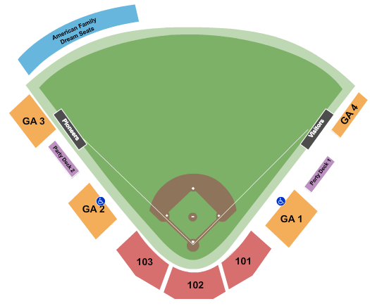 Oregon Trail Park Stadium Baseball Seating Chart