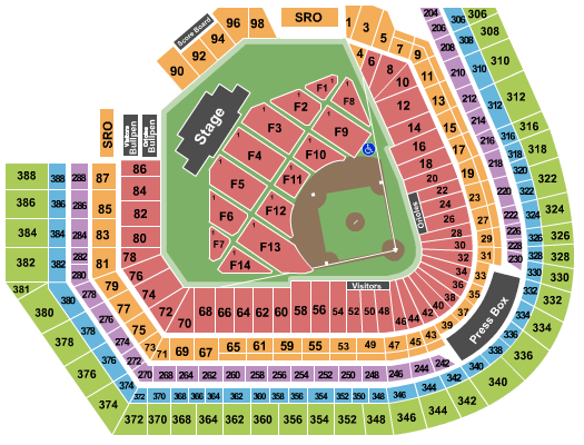 Chase Field Seating Chart Billy Joel