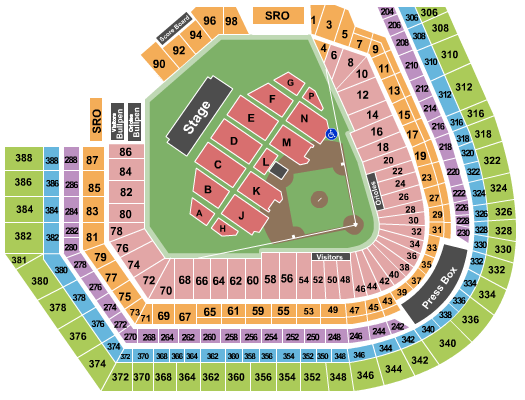Oriole Park At Camden Yards Paul McCartney Seating Chart