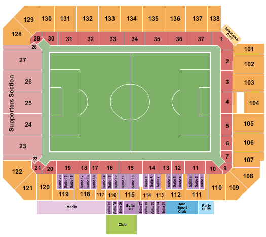 seating chart for Exploria Stadium - Soccer - eventticketscenter.com