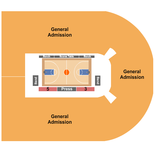 Orleans Arena - The Orleans Hotel Basketball - WAC Tourny Seating Chart
