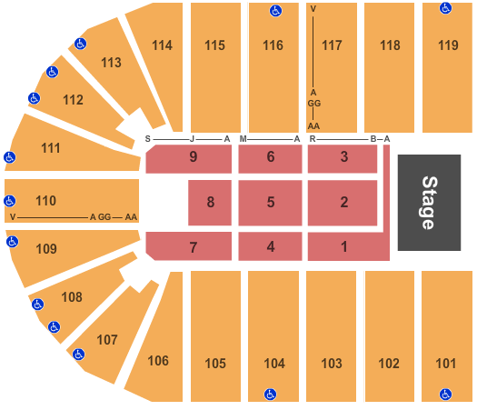 Orleans Arena - The Orleans Hotel Endstage 2 Seating Chart