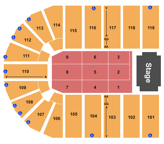 Orleans Arena - The Orleans Hotel Endstage 4 Seating Chart