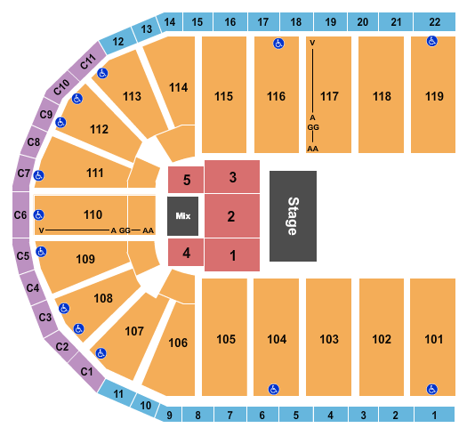 Orleans Arena - The Orleans Hotel Half house Seating Chart