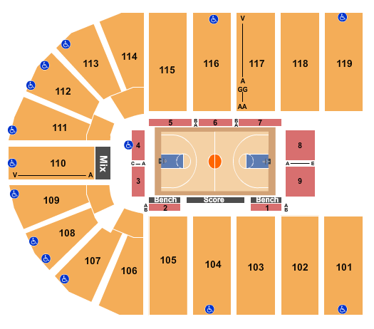 Orleans Arena - The Orleans Hotel Harlem Globetrotters Seating Chart