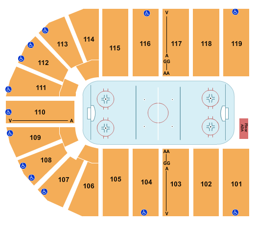 Orleans Arena - The Orleans Hotel Hockey 2 Seating Chart