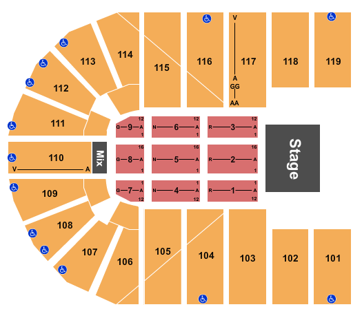 Orleans Arena - The Orleans Hotel Mannheim Steamroller Seating Chart