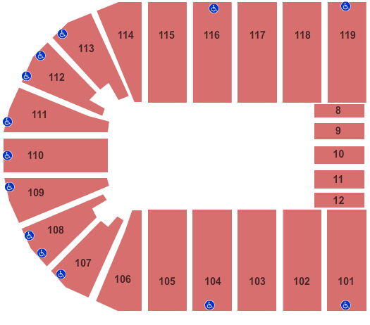 Orleans Arena - The Orleans Hotel Open Floor Seating Chart