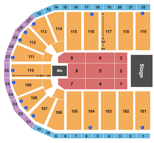 Trans-Siberian Orchestra Orleans Arena - The Orleans Hotel Seating Chart