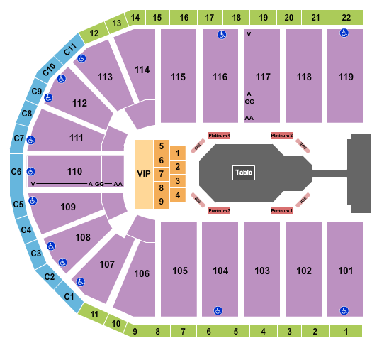 Orleans Arena - The Orleans Hotel Next Event Seating Chart