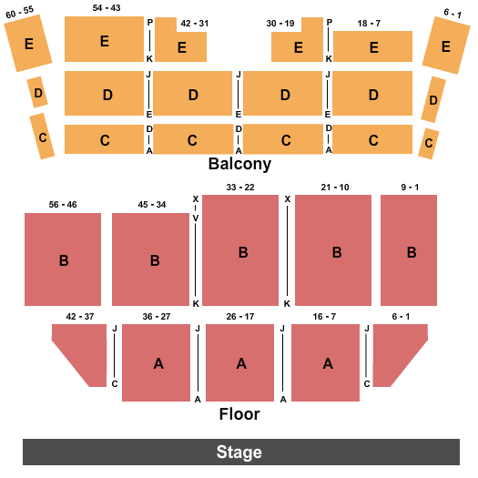 Orpheum Theatre - Madison  Seating Chart