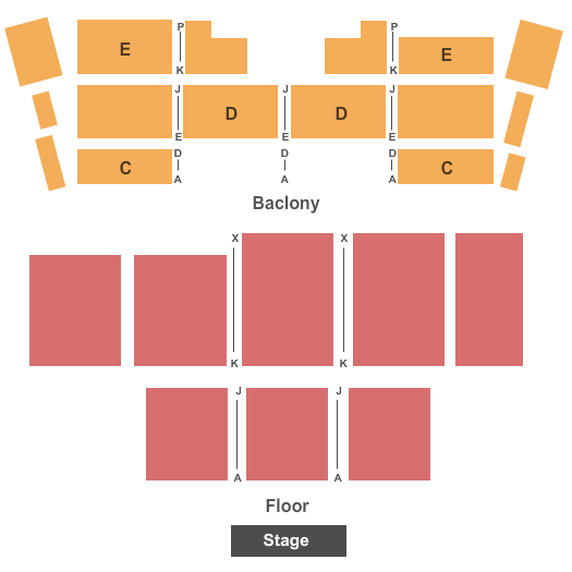 Orpheum Theatre - Madison Endstage GA Flr Seating Chart