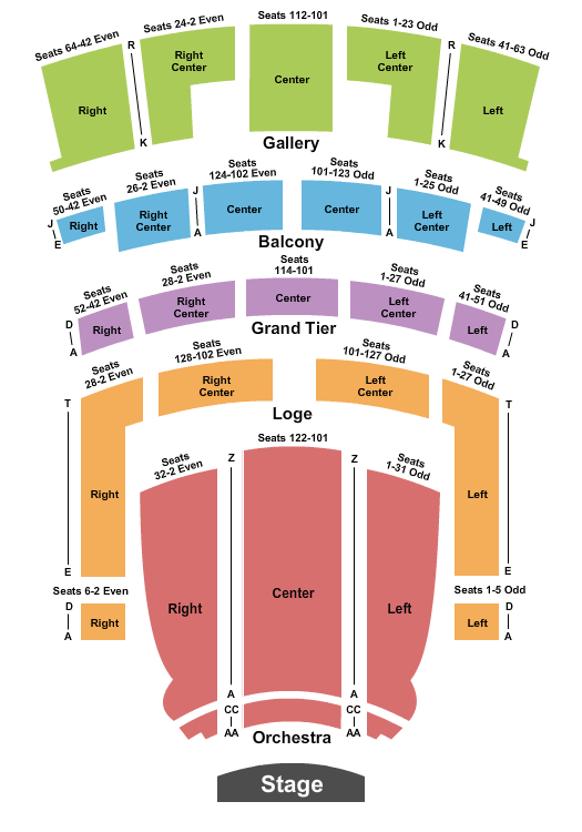 Orpheum Theatre Omaha Seating Chart
