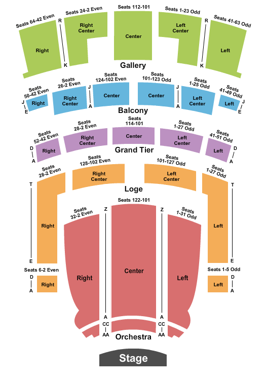 Orpheum Theatre Seating Chart And Seating Maps Omaha