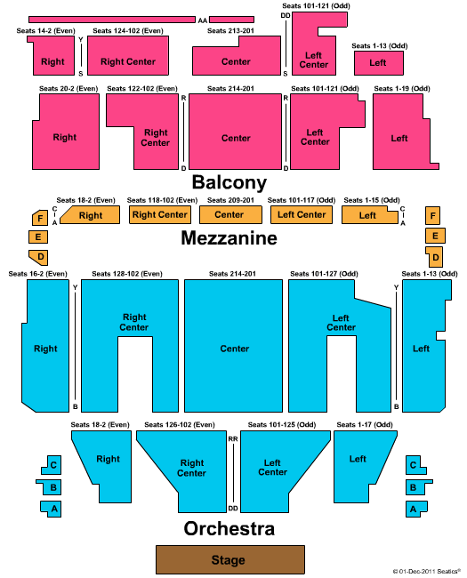 Detailed Seating Chart Orpheum Theater Boston | Cabinets Matttroy
