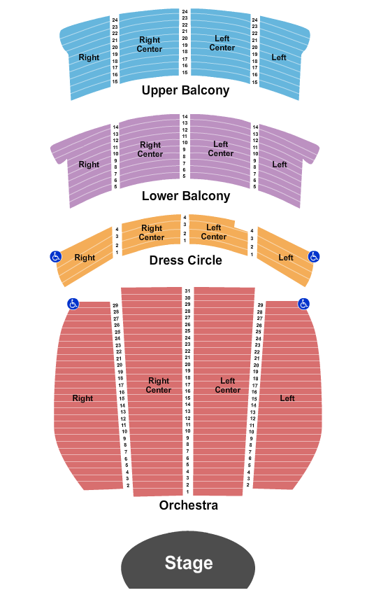 Vancouver Symphony Orchestra Orpheum Theatre - Vancouver Seating Chart