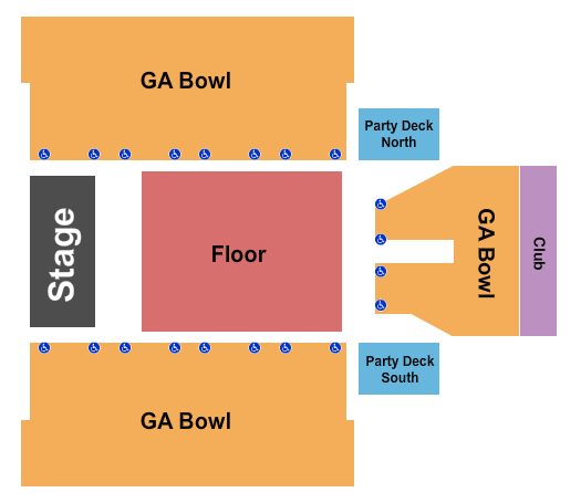 Oshkosh Arena GA Floor/GA Bowl Seating Chart