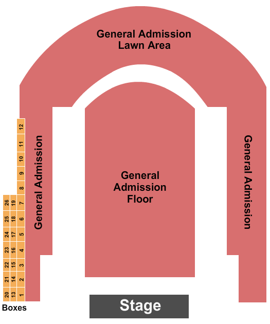 Outdoor Amphitheater At Ford Idaho Center All General Admission Seating Chart