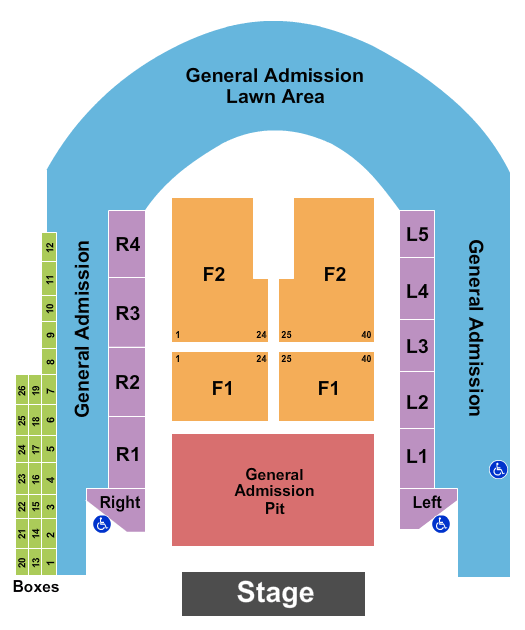 Outdoor Amphitheater At Ford Idaho Center Logic Seating Chart