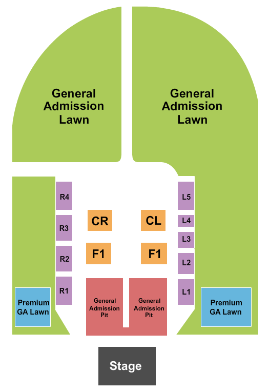 Outdoor Amphitheater At Ford Idaho Center Endstage CL Floor Seating Chart