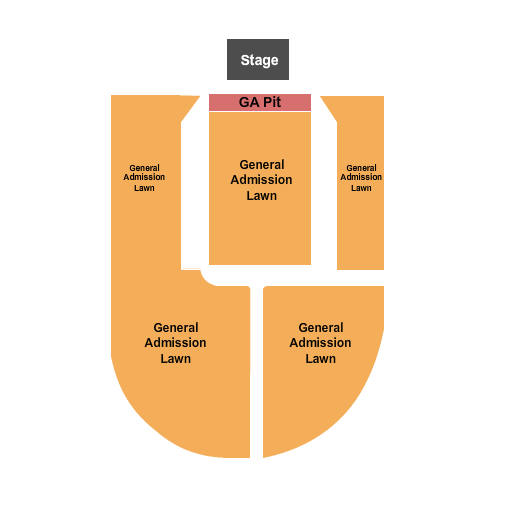 Outdoor Amphitheater At Ford Idaho Center Endstage GA/GA Pit Seating Chart