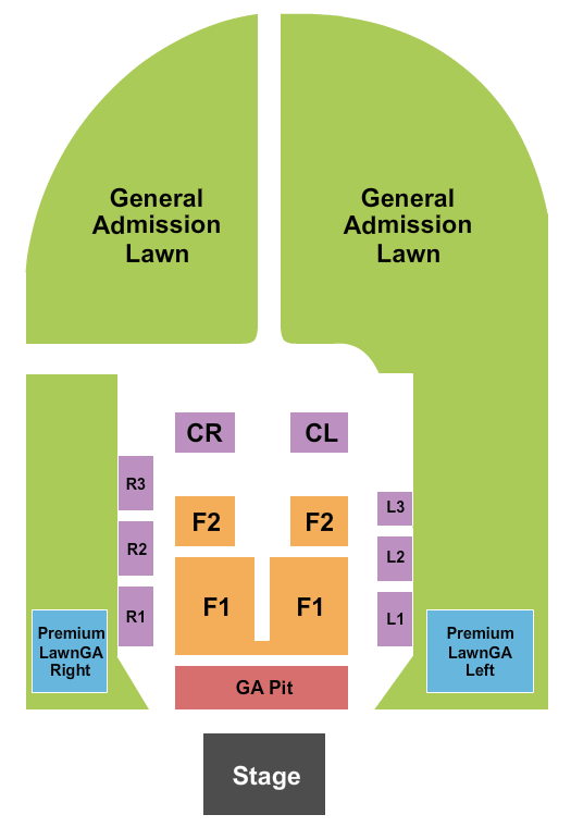 Outdoor Amphitheater At Ford Idaho Center Endstage GA Pit/Premium Seating Chart
