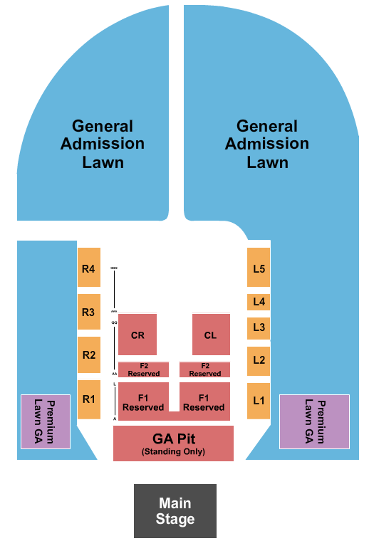 Outdoor Amphitheater At Ford Idaho Center Train Seating Chart