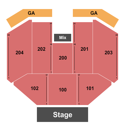 Outdoor Venue At Seneca Niagara Resort & Casino Seating Chart