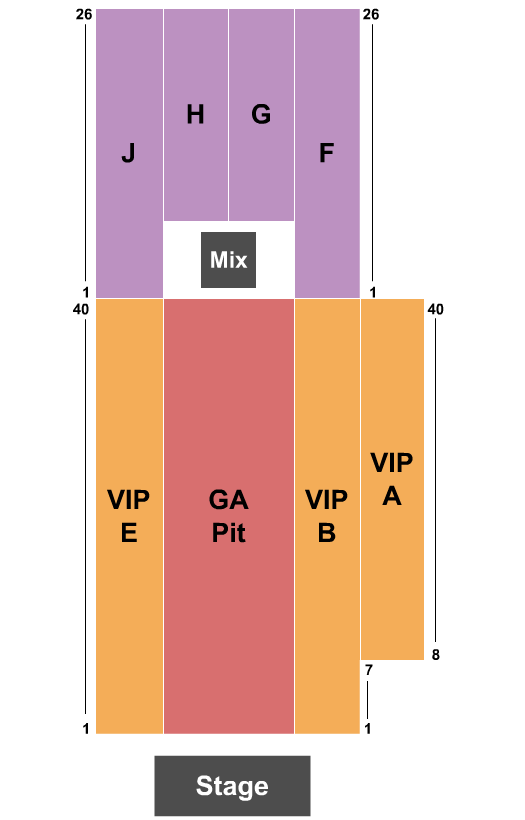 Outdoors At Seminole Casino Center - Immokalee Endstage GA Pit Seating Chart