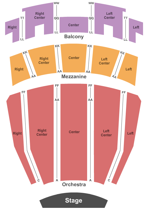 Ovens Auditorium - End Stage Seating Chart | Cheapo Ticketing