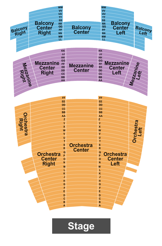 Ovens Auditorium End Stage Seating Chart