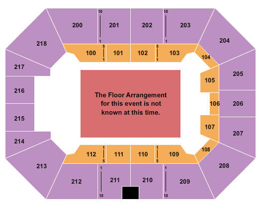 Owensboro Sportscenter Generic Floor Seating Chart