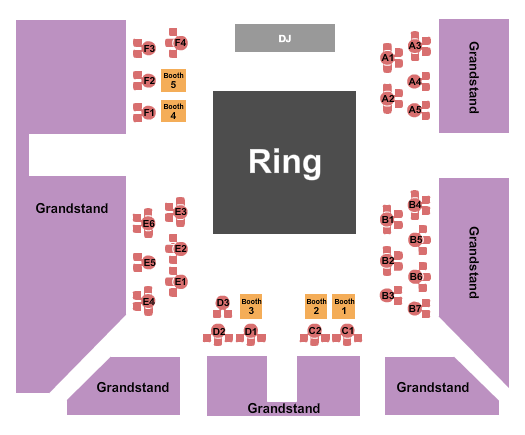 Owl's Nest South at Red Owl Boxing Boxing Seating Chart