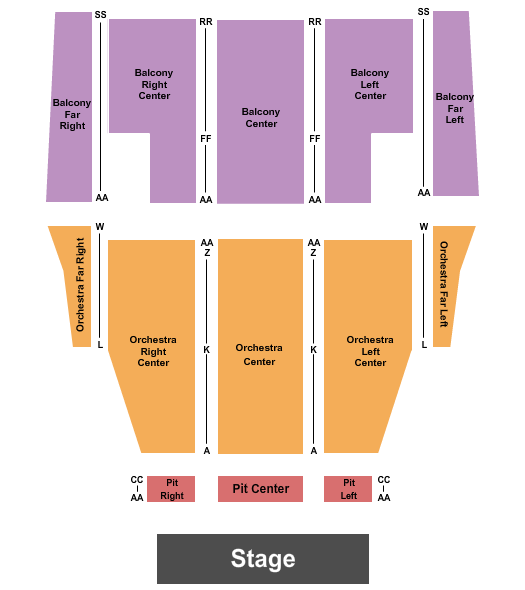 Oxnard Performing Arts Center Endstage Pit 2 Seating Chart