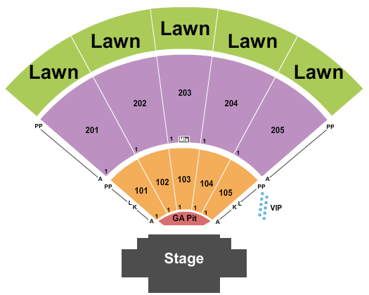 Ozarks Amphitheater - Missouri End Stage 2 Seating Chart