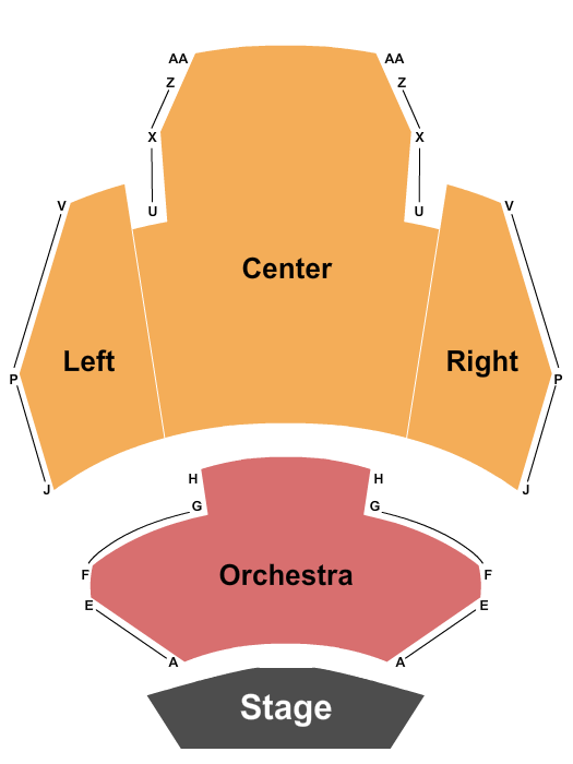 PHS PAC Auditorium Endstage Seating Chart