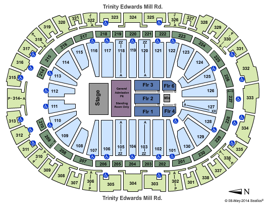 PNC Arena Avett Brothers Seating Chart
