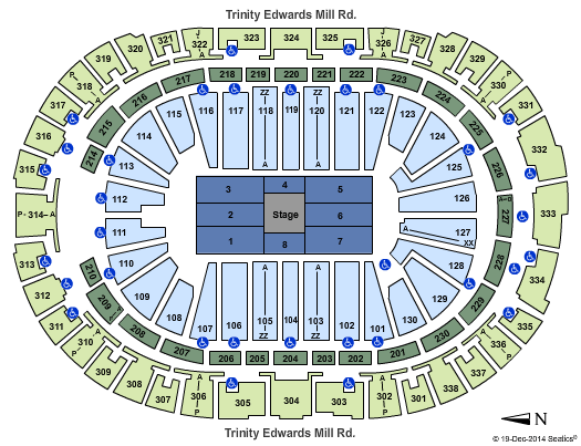 PNC Arena Black and Brown Comedy Seating Chart