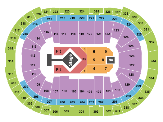 PNC Arena Blink 182 Seating Chart