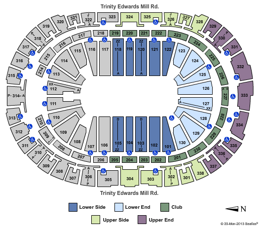 PNC Arena Circus - Zone Seating Chart