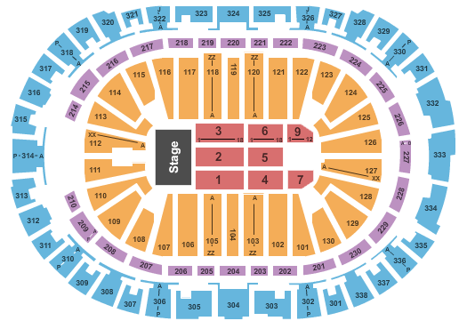 PNC Arena End Stage 2 Seating Chart