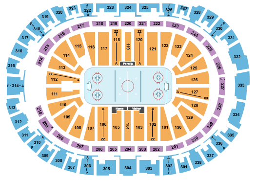 Carolina Hurricanes 2021 Playoffs seating chart for playoff games at PNC Arena in Raleigh, NC.